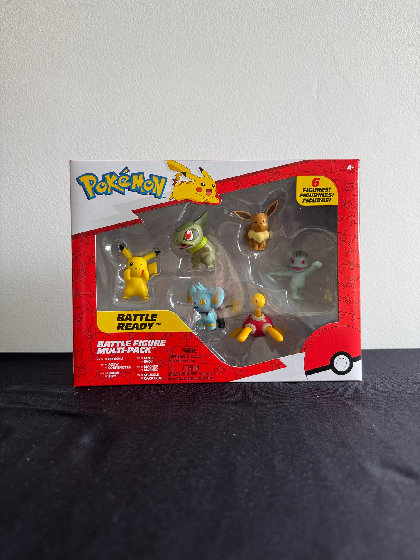 Pokemon Battle Figure Multipack 6 Pack: Pikachu, Shuckle, Axew, Shinx, Eevee, Machop
